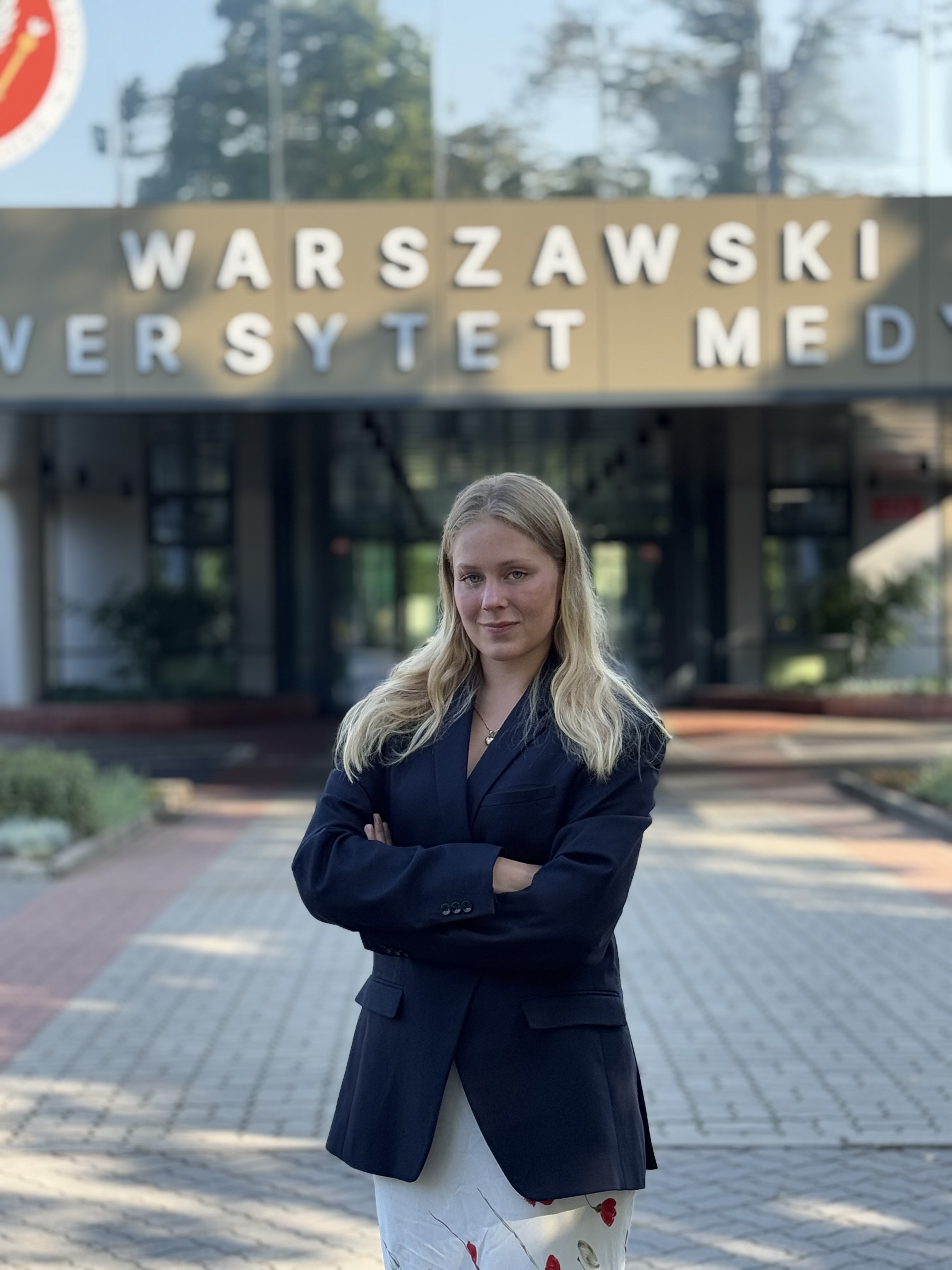 Agata Moroz – Przewodnicząca Komisji Informacji i Promocji Samorządu Studentów Warszawskiego Uniwersytetu Medycznego , zdjęcie portretowe